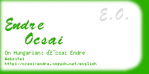 endre ocsai business card
